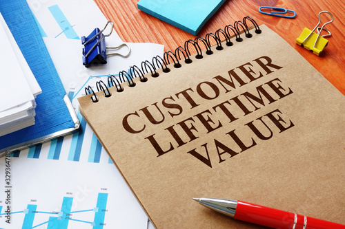 Customer lifetime value report as part of marketing plan. photo