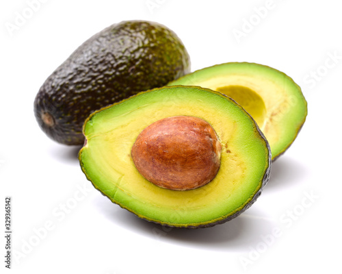 Avocado on a white background