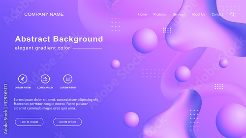 Gradient Abstract Liquid Fluid Landing Page Background
