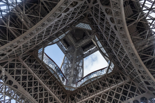 Eiffel tower paris from underneath