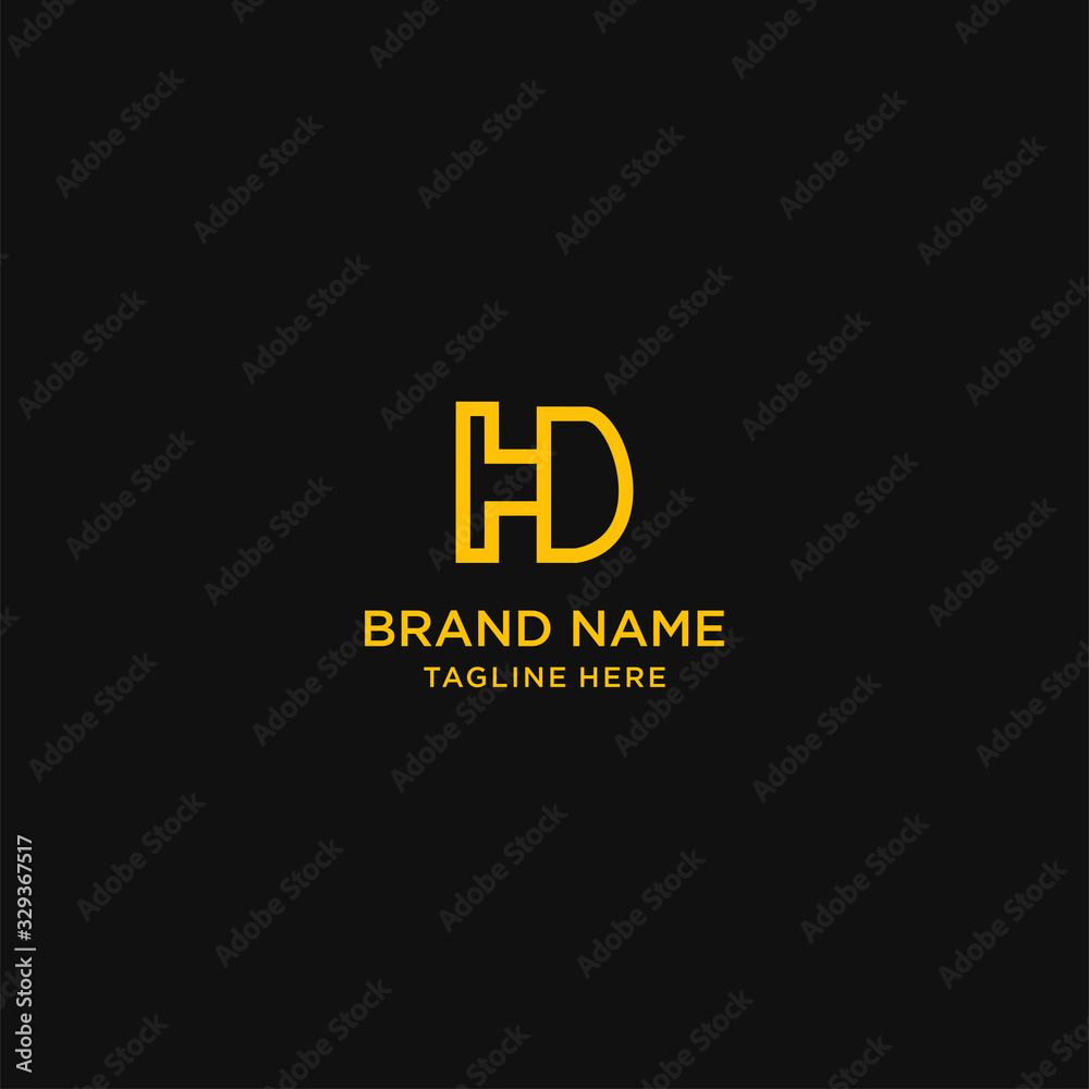 Letter HD logo template design in Vector illustration 