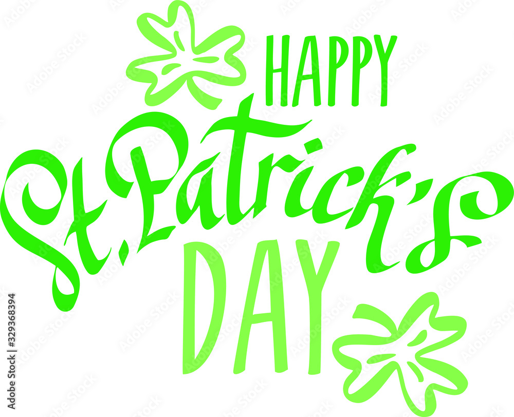 Fototapeta premium vector hand lettering saint patrick's day greetings card_14