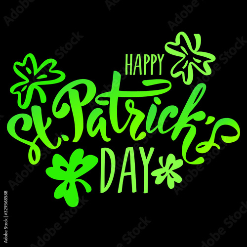 vector hand lettering saint patrick's day greetings card_2