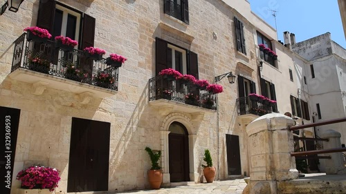 Video of alleyway of Conversano. Puglia. Italy. 