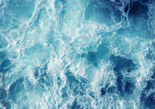 Fototapeta Naklejka Na Ścianę i Meble -  Sea water top view. Abstract wave  background.