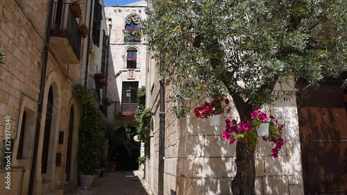 Video of alleyway of Conversano. Puglia. Italy. 