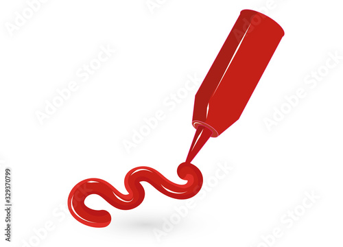 Ketschup Flasche mit Ketschup