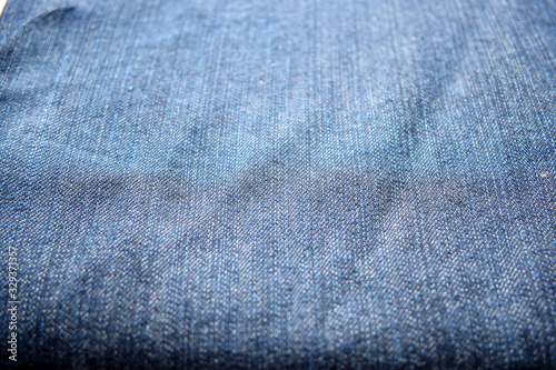 Blue Denim jeans texture for background Close-up Detailed Stock Photograph