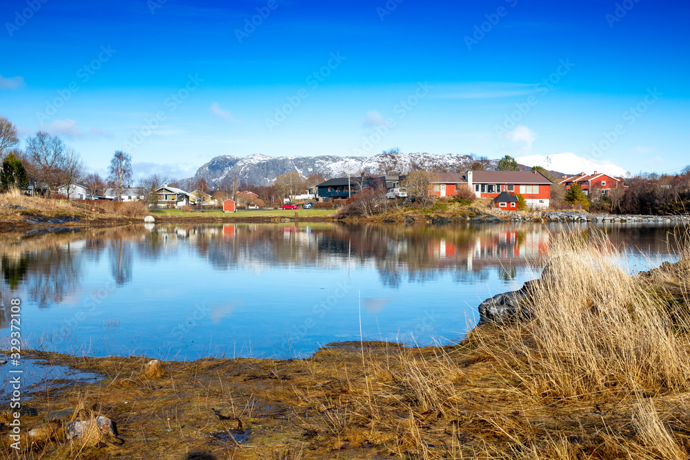 Spring atmosphere at Salhus in Brønnøysund municipality, Northern Norway
