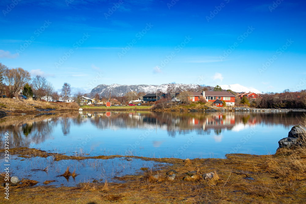 Spring atmosphere at Salhus in Brønnøysund municipality, Northern Norway