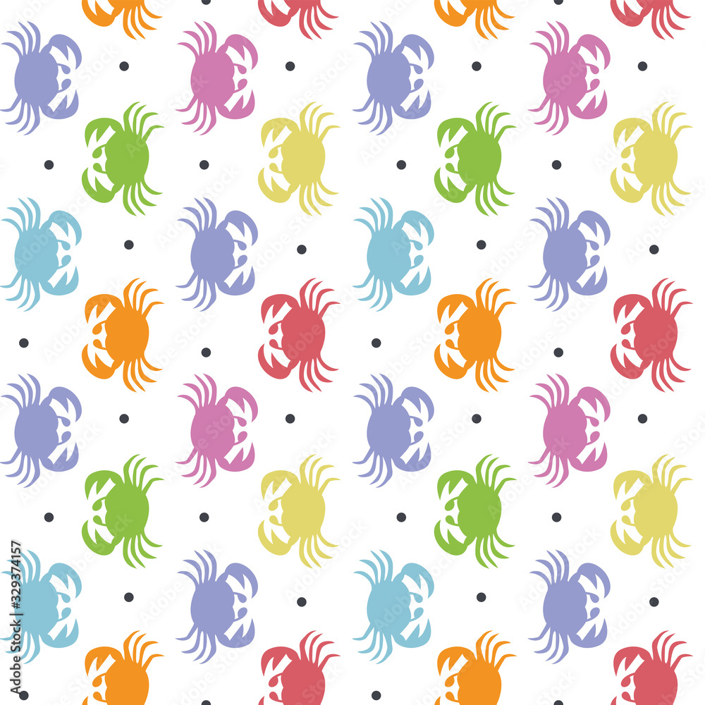 colorful crab pattern