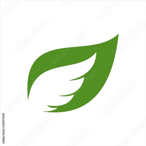 wing end leaf logo vector graphic modern abstract