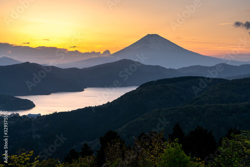 富士山と芦ノ湖