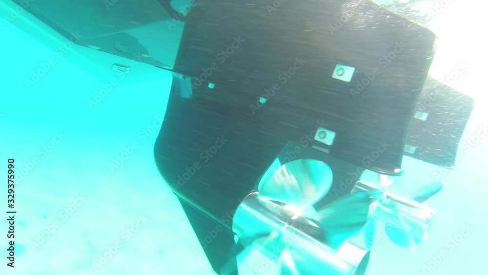 boat propellers underwater