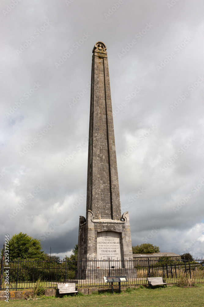 The original nelsons column situated on top of portsdown hill in Portsmouth built before the column in london