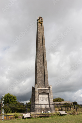 The original nelsons column situated on top of portsdown hill in Portsmouth built before the column in london photo