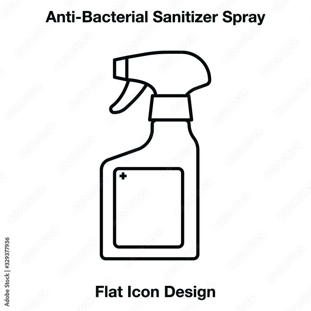 Anti-Bacterial Sanitizer Spray, Hand Sanitizer Dispenser, infection control concept. Sanitizer to prevent colds, virus, Coronavirus, flu. Spray bottle. Alcohol spray. Flat icon design. Anti-Bacterial Sanitizer Spray, Hand Sanitizer Dispenser, infection control concept. Sanitizer to prevent colds, virus, Coronavirus, flu. Spray bottle. Alcohol spray. Flat icon design.