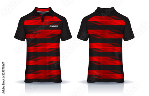 t-shirt polo templates design. uniform front and back view.
