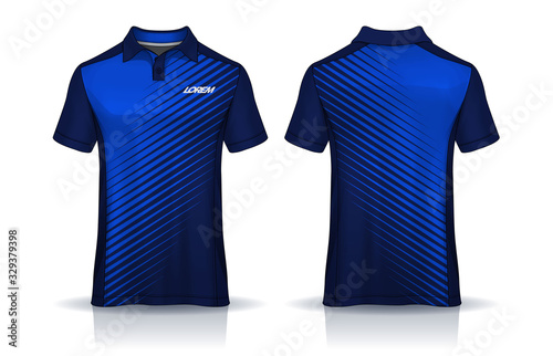 t-shirt polo templates design. uniform front and back view.