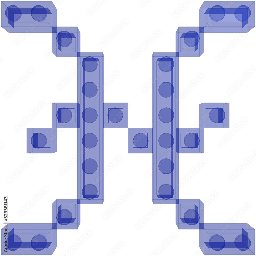 The Pisces - Zodiac sign blue transparent