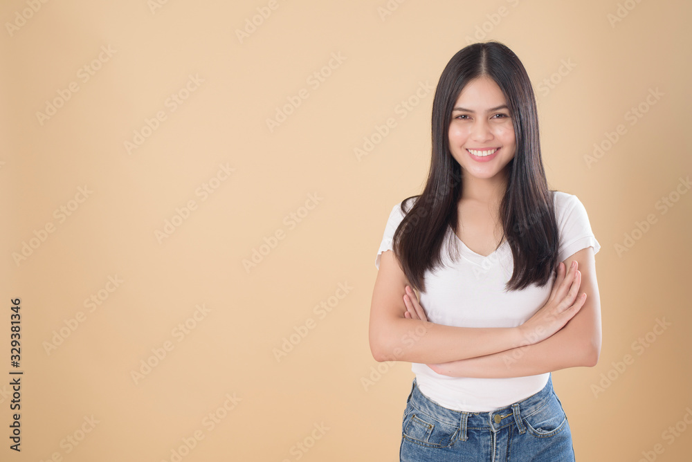 Happy beautiful young woman Happy beautiful young woman