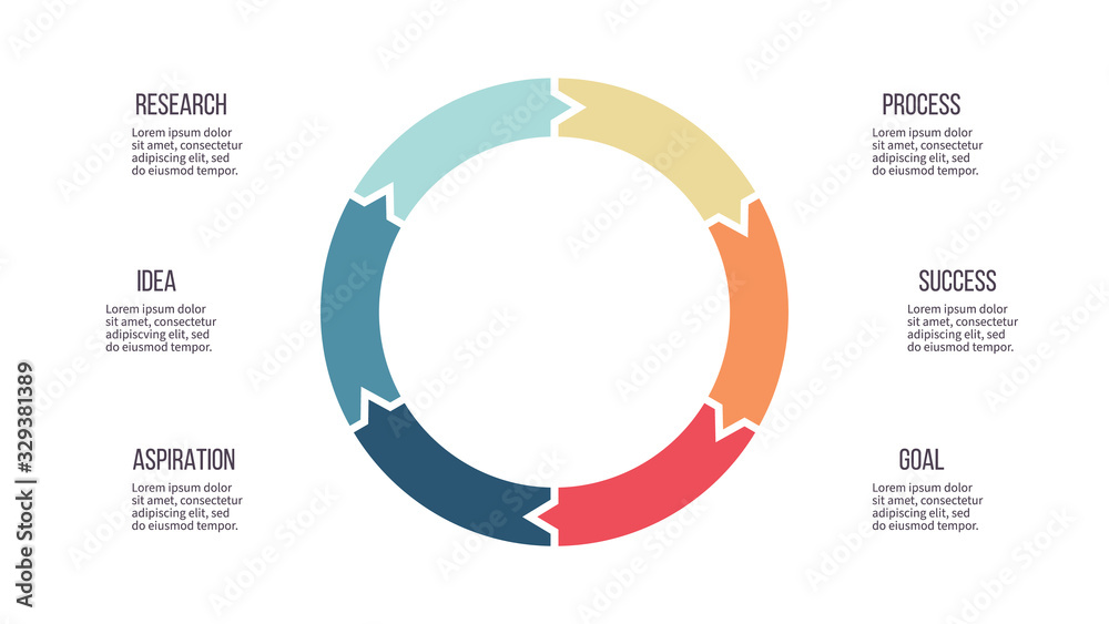 Business infographics. Chart with 6 parts, options. Vector template. Business infographics. Chart with 6 parts, options. Vector template.
