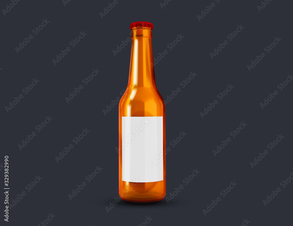 Mockup of a beer bottle label Mockup of a beer bottle label