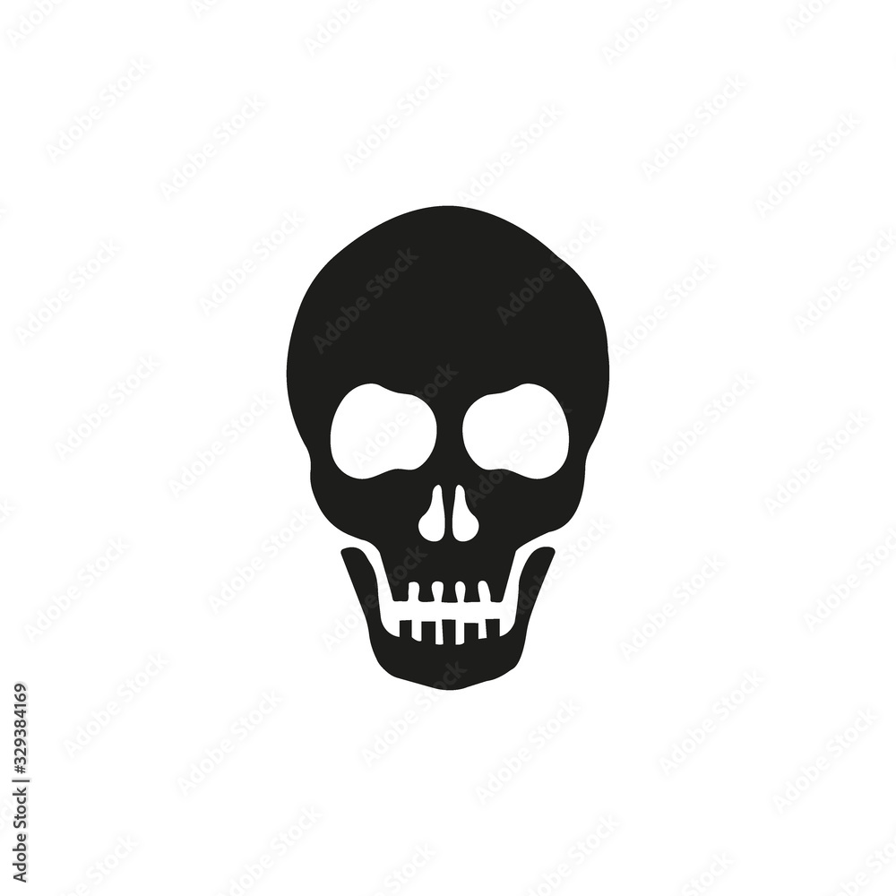Skull Vector Icon on white back Skull Vector Icon on white back