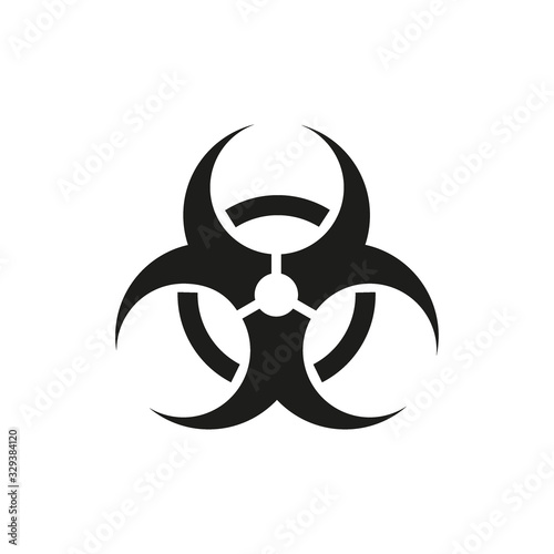 Toxic danger symbols, vector illustrations isolated on white background