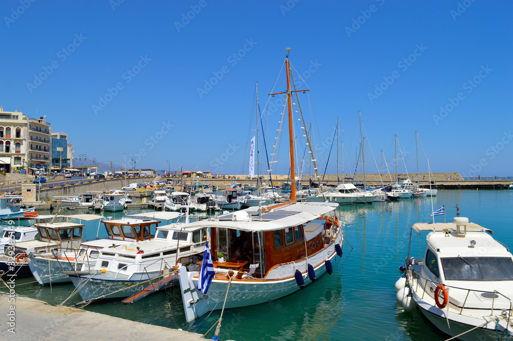 Heraklion port in Crete
