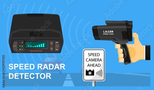 Handheld Speed Radar Lidar Laser Camera Gun Police Officer Operator Detection Speed Doppler Effect Reflection Electronic Device Equipment Tool Limit Speed Vehicle Roadway Monitor Alert Warning