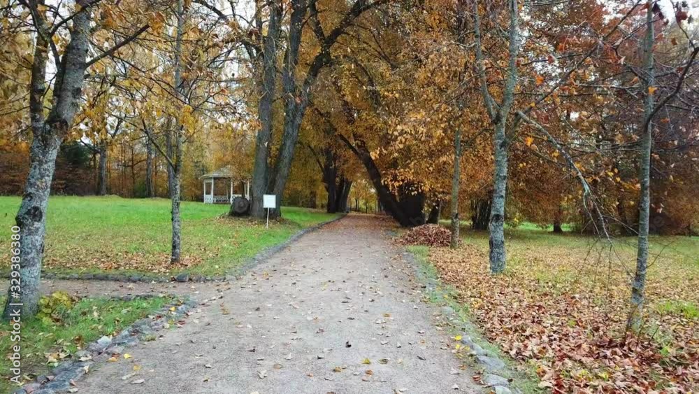Golden autumn in a country estate Golden autumn in a country estate