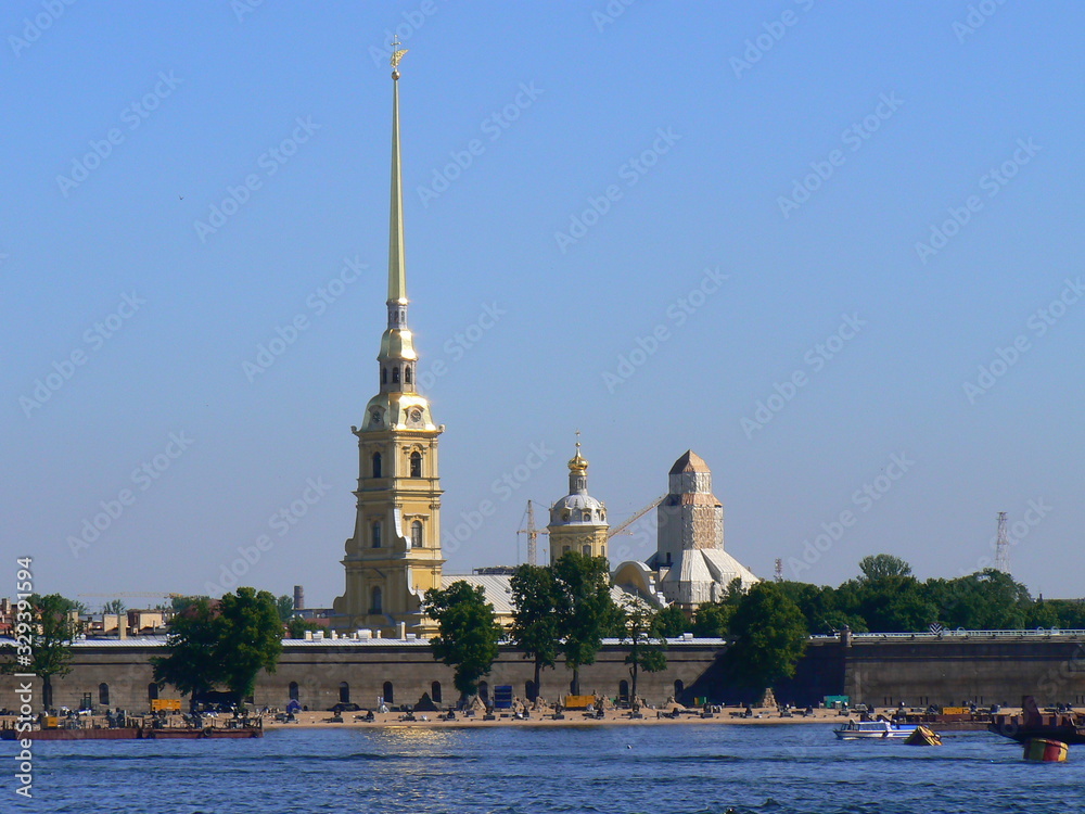The Peter and Paul Fortress in St Petersburg, Russia