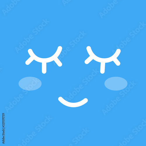 Sleep smile emoji line icon. Zzz kawaii doodle face. Printable graphic tee. Design doodle for print. Vector illustration. Cartoon hand drawn comic style. Icon for sleeping mode