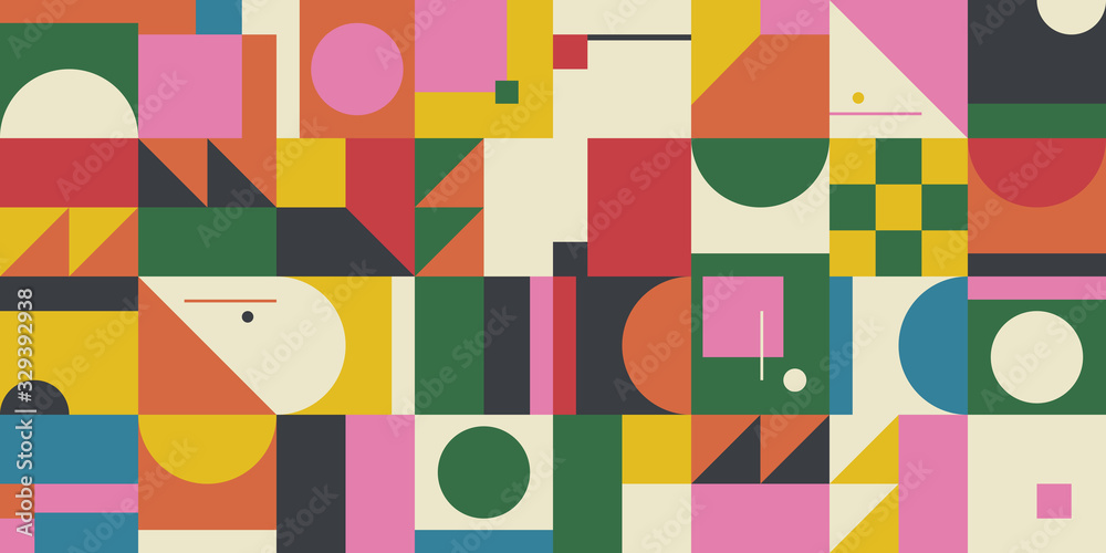 Foto Bauhaus Abstract Vector Composition Design