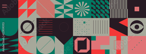 Brutalism Design Abstract Vector Pattern