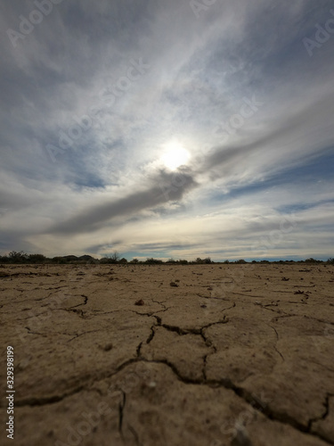 dry soil in the mojave desert