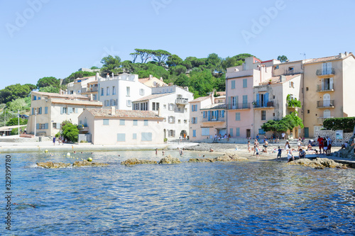 Saint-Tropez marine, with tourists sightseeing in summer