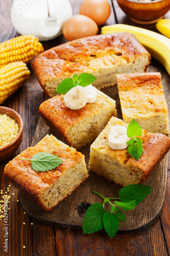 Corn casserole with banana