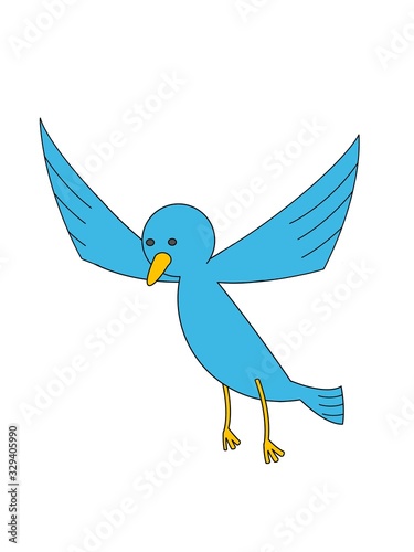 illustration of blue bird