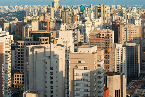 Skyline of Sao Paulo at dusk  Brazil  South America