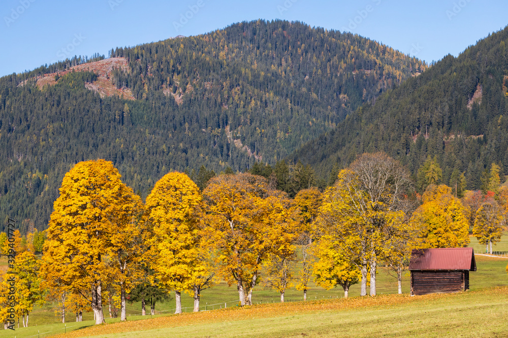 autumn landscape of Dachstein region, Austria