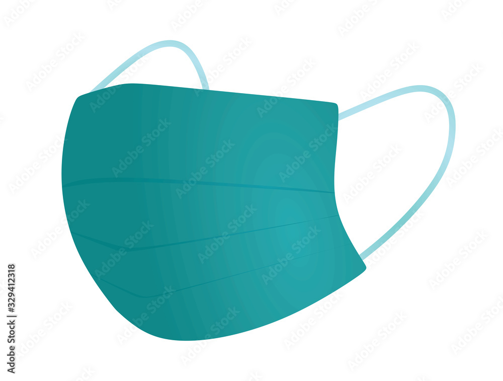 Blue surgery mask. vector illustration Blue surgery mask. vector illustration