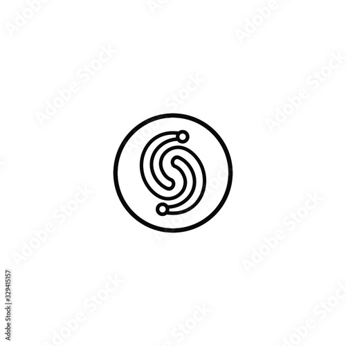 S letter logo icon initial vector