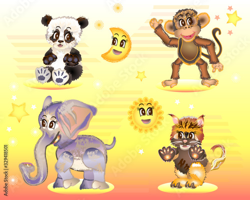 Retro Baby Animal Illustrations