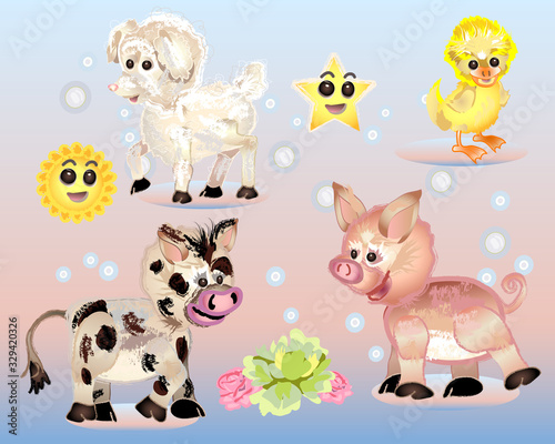 Retro Baby Animal Illustrations