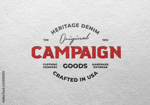Embossing and Paper Texture Effect Mockup