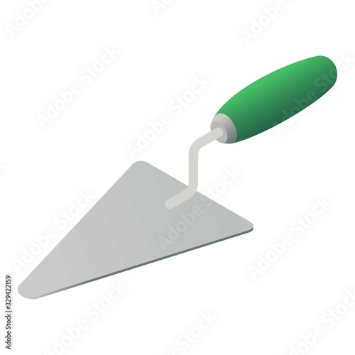 Trowel icon. Isometric of trowel vector icon for web design isolated on white background