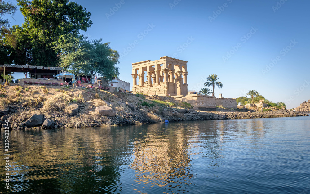 View of an Egyptian Temple over the Nile