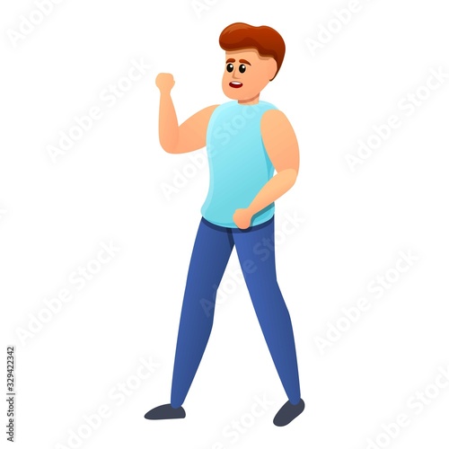 Sportsman icon. Cartoon of sportsman vector icon for web design isolated on white background